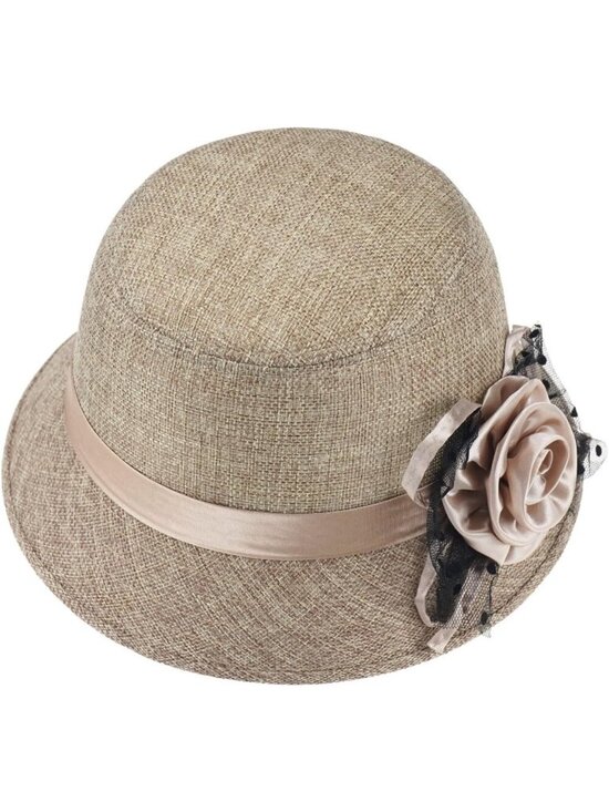 Glamorstar Vintage Felt Cloche Hat Winter Floral Fedora Bucket Hat Bowler Hats